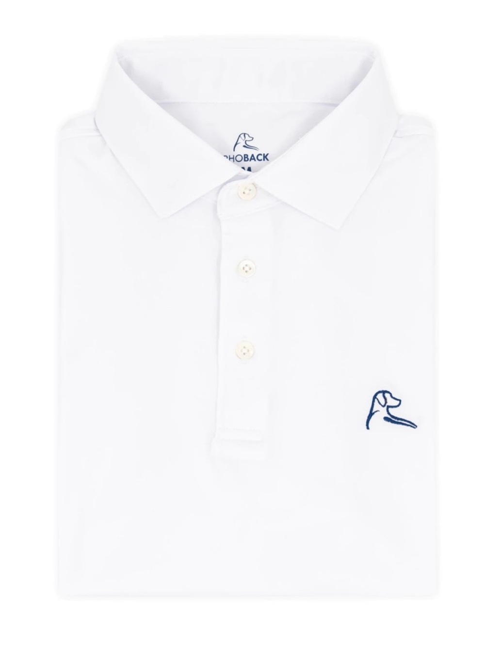 Rhoback USA Flag White Performance Polo | MEDIUM